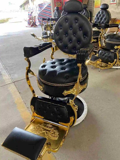 Barber Chair Retro Stylish Hairdressing Beauty Armrest Hydraulic King Hair Styling Classic Furniture Salon Barber Chair