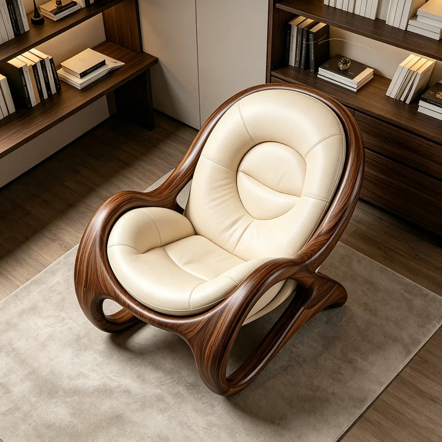 Beauty Armrest Lounge Chair Luxury Designer Art Wooden Salon Living Room Chairs Bauhaus Reading Sillones De Sala Home Furniture