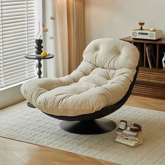 Armchair Single Person Rotate Lazy Sofa Nordic Style Modern Minimalist Household Leisure Reading Chair Round Corner Furniture