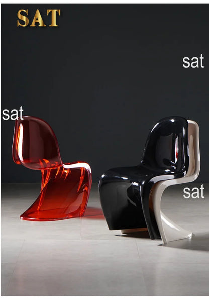 z Beauty Nordic Creative Acrylic Plastic Dining Chair Ghost Chair Crystal Stool Net Red Transparent Chair