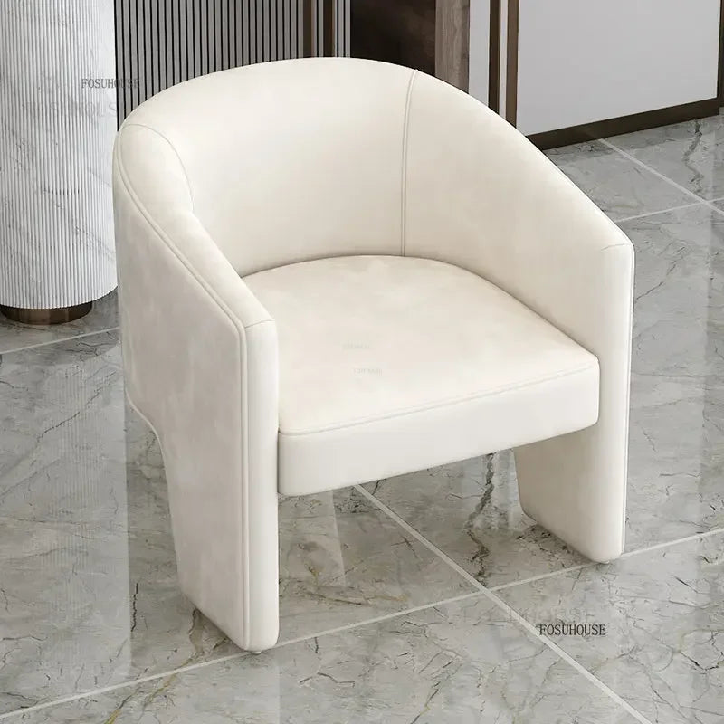 Simple Designer Flannel Backrest Living Room Chairs Light Luxury Leisure Armchair Living Room Furniture Balcony Lazy Single Sofa