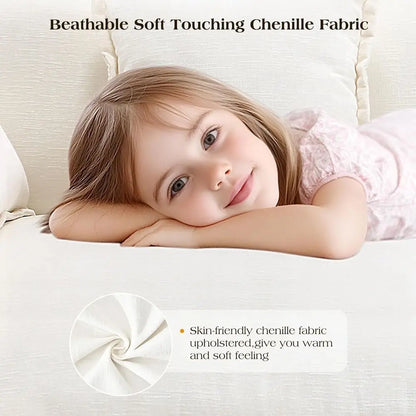 77.6" Chenille Cloud Loveseat Sofa with Deep Seats & Pillows