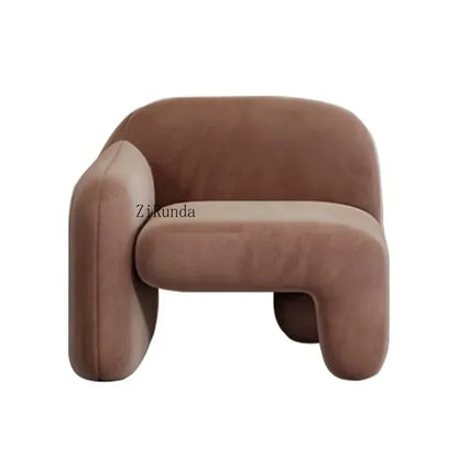 Luxury living room furniture Comfortable modern velvet cream lamb chair