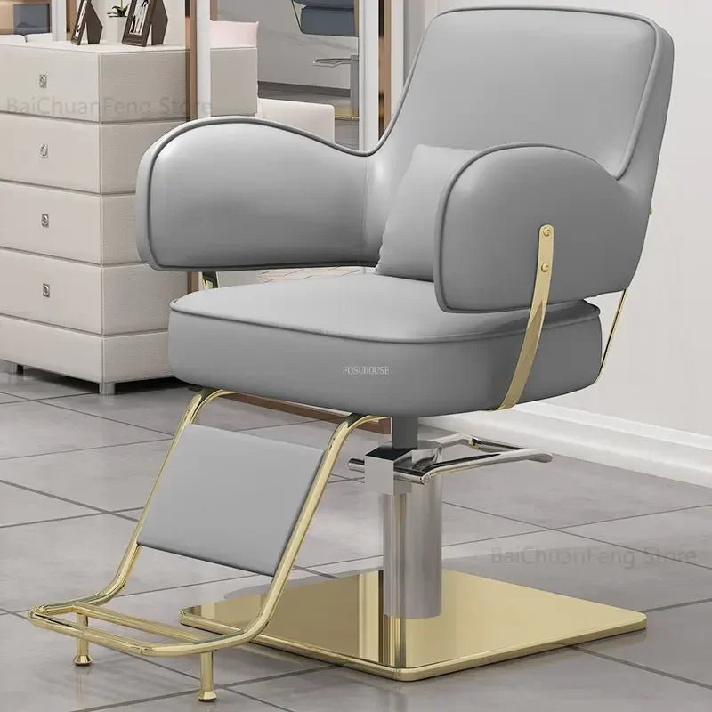 Beauty Salon Chair professional Hairdressing Chairs Stainless Steel Barber Chairs Modern Salon Furniture simple Lift Swivel Seat