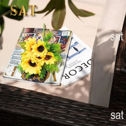 %a Camping Outdoor Indoor Backyard Porch Garden Poolside Balcony Use (Beige) Patio Furniture Outdoor Set Nature Hike Table Sets