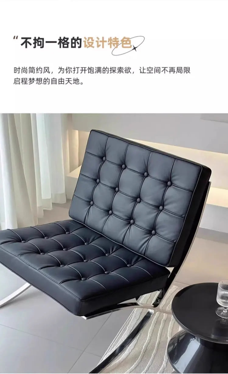 Black Metal Living Room Chairs Balcony Throne Relax Reading Modern Room Decor Fashion Chairs Comfortable Sillones Home Design