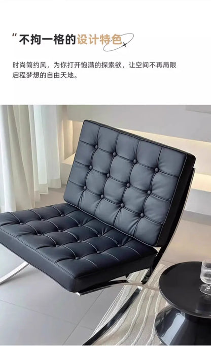 Black Metal Living Room Chairs Balcony Throne Relax Reading Modern Room Decor Fashion Chairs Comfortable Sillones Home Design