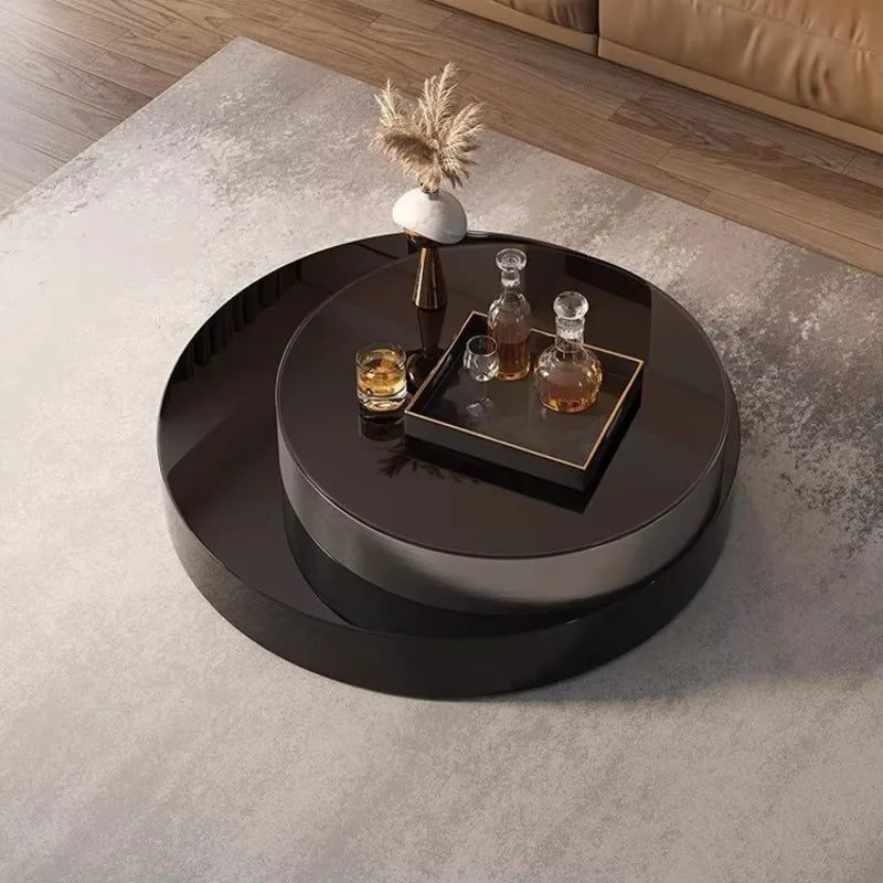 Italian Luxury Rotating Coffee Tables Modern Minimalist Living Room Extension Coffee Table Creative Design Home Furniture FYCT