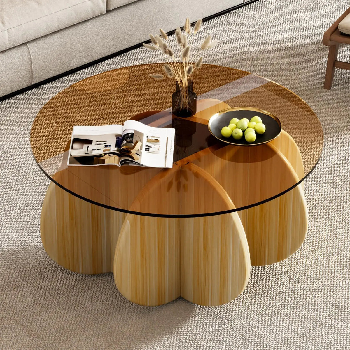 Unique Display Coffee Table Clear Ornaments Aesthetic Minimalist Coffee Table Luxury Design Mesa Centro Salon Home Furniture