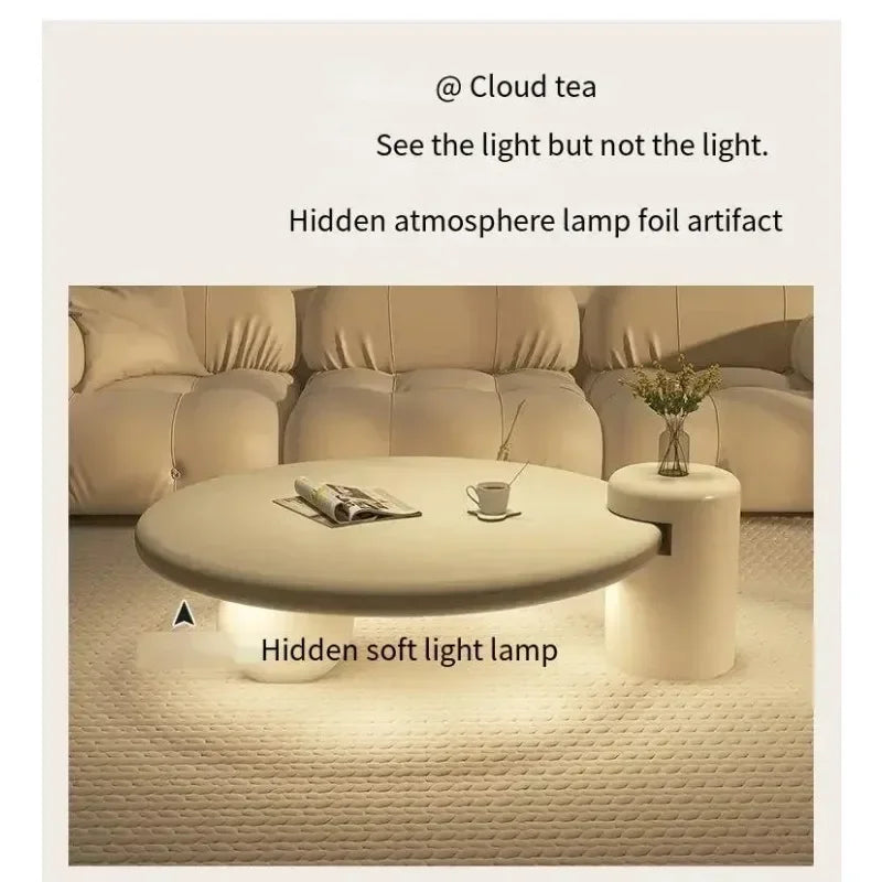 Lamps Modern Round Simple Table Nordic Smart Glamour Premium Design Coffee Tables Small White Cute Mesa De Centro Furniture