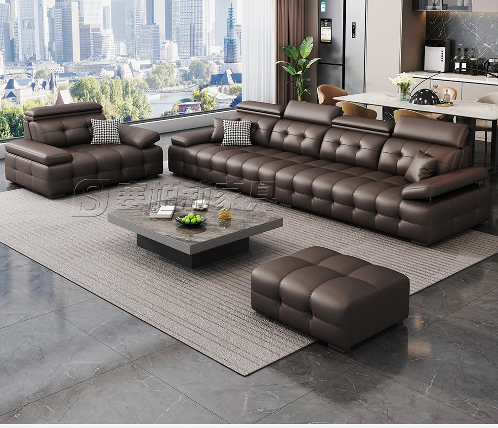 Modern Leather Living Room Sofas Couch Lazy Nordic Luxury Minimalist Living Room Sofas Lounge Designer Muebles Home Furniture