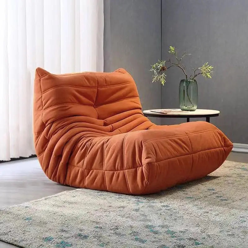 Lazy sofa, togo caterpillar sofa, light luxury, simple Internet celebrity creative chair, suede freehand space recliner