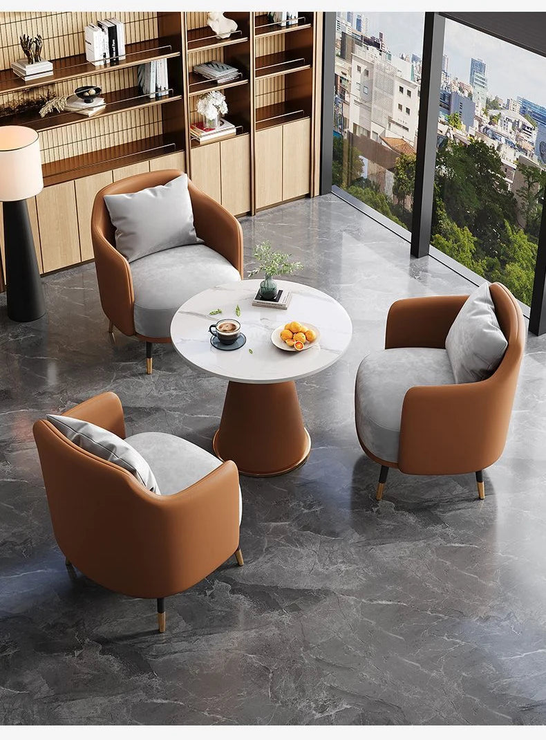 Office Furniture Set Meeting Table And Chairs Combination for Reception Room Lounge Sofa And Coffee Table