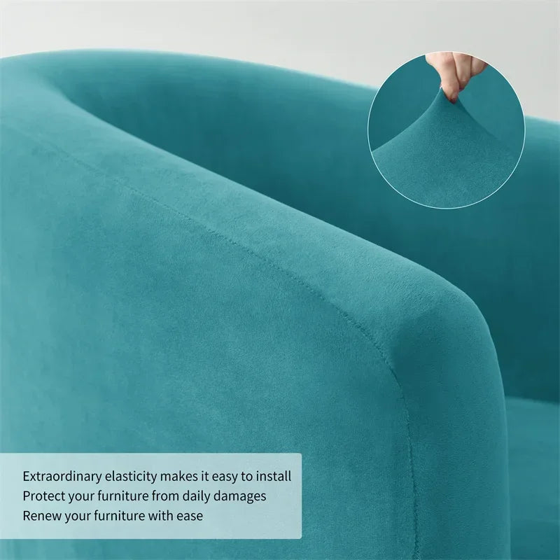 Elastic Velvet Bath Tub Armchair Covers Stretch Single Couch Cover Club Sofa Slipcover Home Hotel Bar Counter Accent Chair Cover