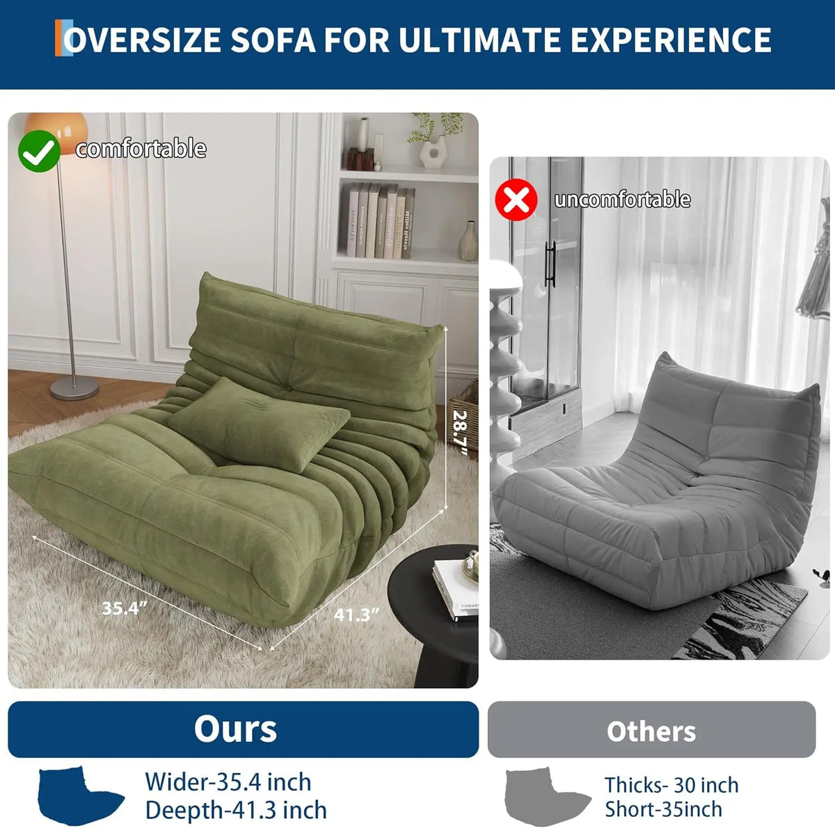 Single seat caterpillar sofa, stylish and luxurious, suitable for use in living rooms, bedrooms, hotels, and shopping malls