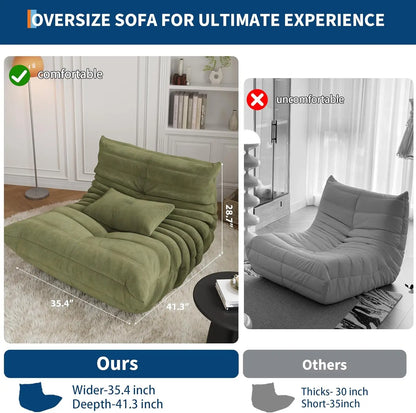 Single seat caterpillar sofa, stylish and luxurious, suitable for use in living rooms, bedrooms, hotels, and shopping malls