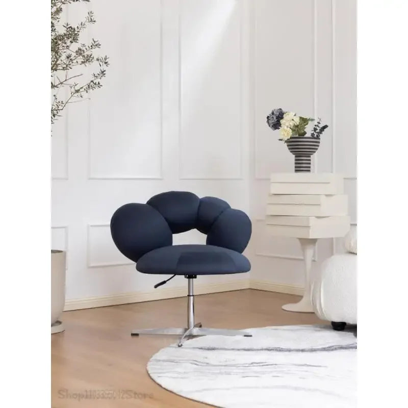 Design creative leisure chair Modern study leisure sofa chair Bedroom lift rotating dressing and makeup chair