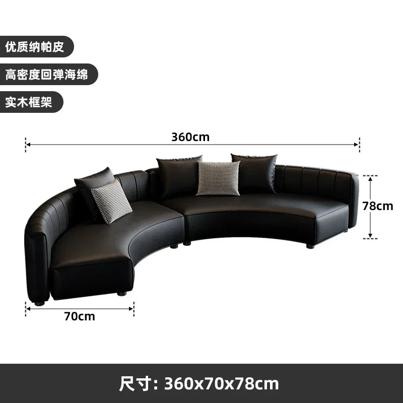 lobby curved sofa light luxury sales office negotiation beauty salon club reception lounge area sofa combination