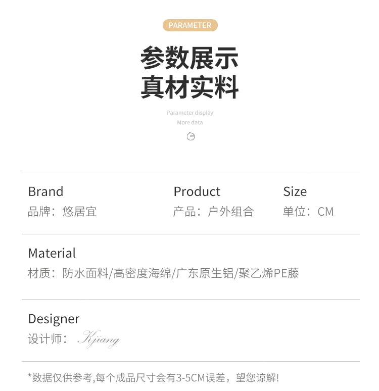 HXL outdoor sofa balcony rattan chair garden waterproof aluminum alloy outdoor terrace casual rattan sofa chair