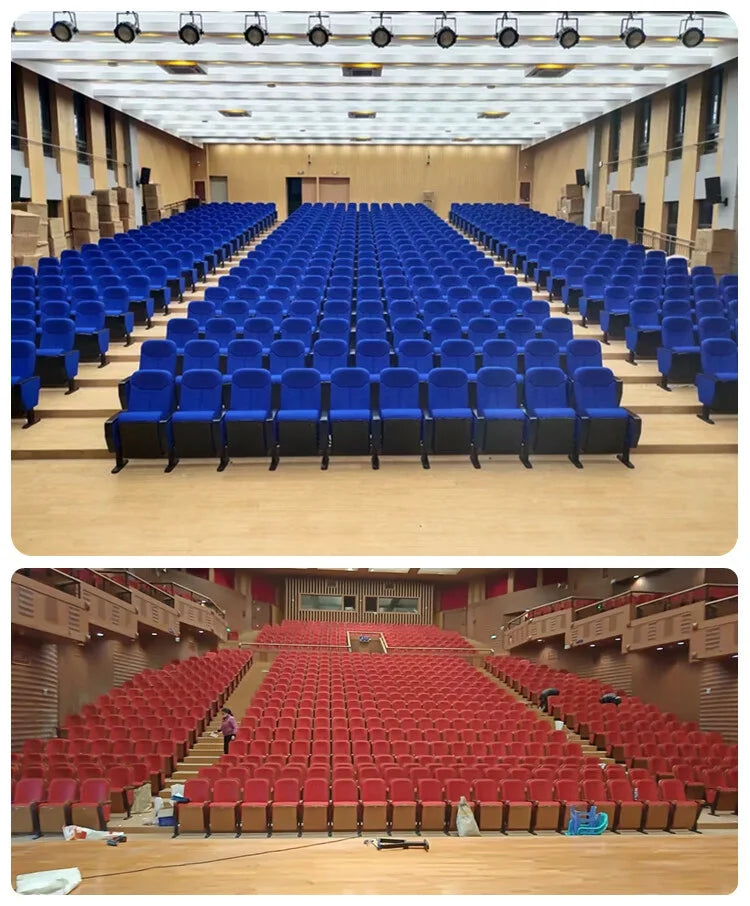 HT Classroom Academic Hall with Writing Board Row Chairs Multifunctional Concert Hall Lecture Hall Seats