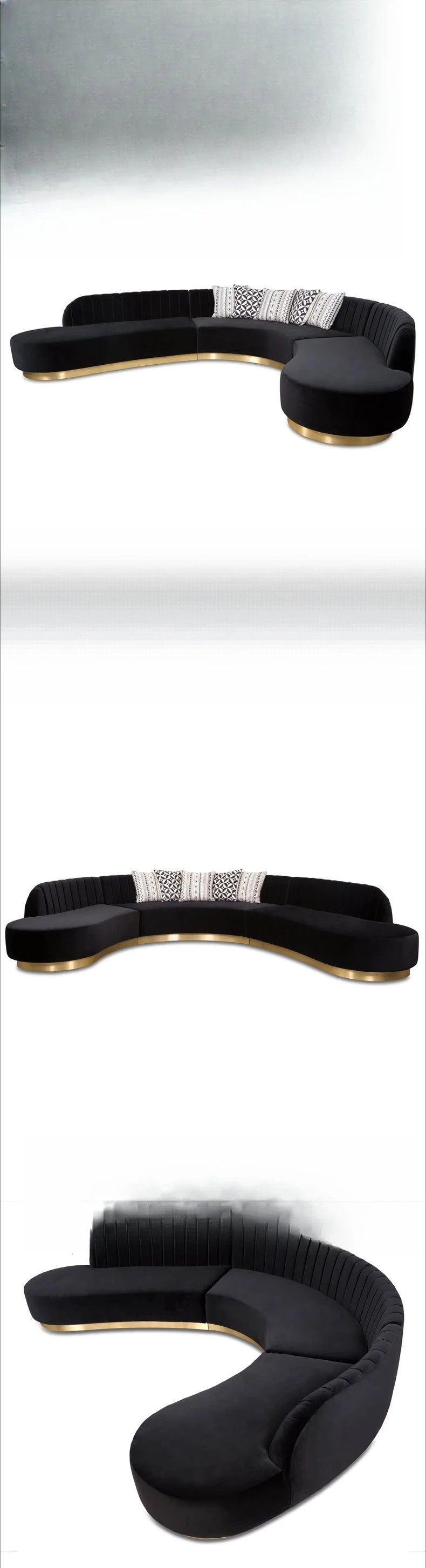 Modern light luxury curved sofa beauty salon reception living room clothing store designer furniture special-shaped sofa
