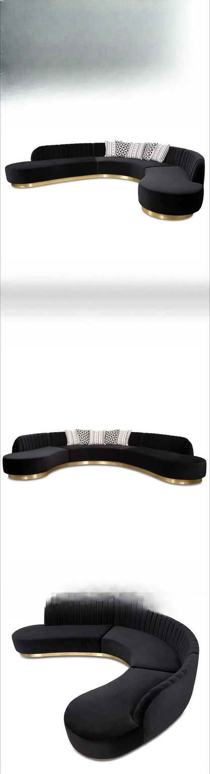 Modern light luxury curved sofa beauty salon reception living room clothing store designer furniture special-shaped sofa