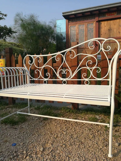 Foreign trade tail order clearance picking up leaks European backrest double chair outdoor courtyard leisure balcony bench park