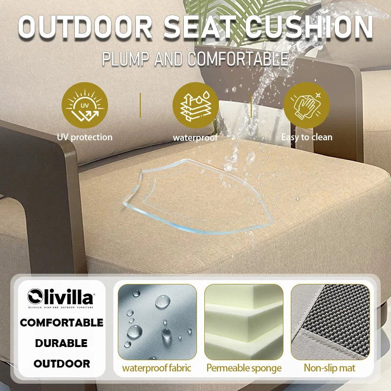 Homestay Courtyard Outdoor Sofa Villa Courtyard Garden Open-air Waterproof Furniture Set Simple Outdoor Teak Sofa Custom Design