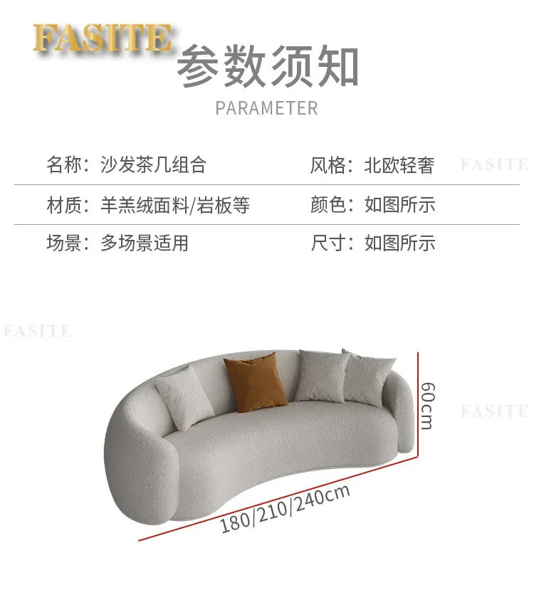 Italian Floor Sofa Living Room Nordic Velvet Minimalist Wooden Lounge Couch Curved Office Fabric Meubels Woonkamer Home Decor