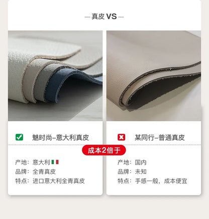 Light Luxury Leather Sofa Curved Sofa Modern Leisure Large Sofa