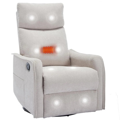 360 Swivel Rocking Recliner Chair for Adults, Nursery Rocking Chair with Heat and Massage, Glider Reclining Chair, Customized