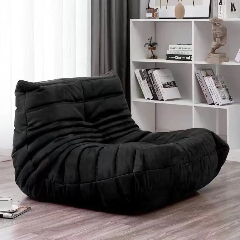 Lazy sofa, togo caterpillar sofa, light luxury, simple Internet celebrity creative chair, suede freehand space recliner