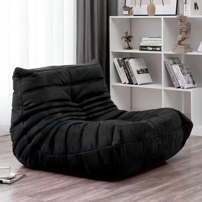 Lazy sofa, togo caterpillar sofa, light luxury, simple Internet celebrity creative chair, suede freehand space recliner