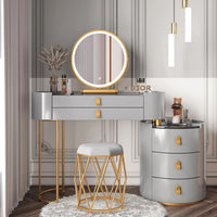 Solid wood new dresser glass bedroom modern simple style light luxury Internet celebrity small makeup table rock slab makeup