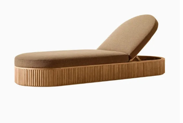 nvModern Simple Courtyard Villa Garden Outdoor Waterproof Sunscreen Anticorrosive Durable Teak Sofa Outdoor Furniture&