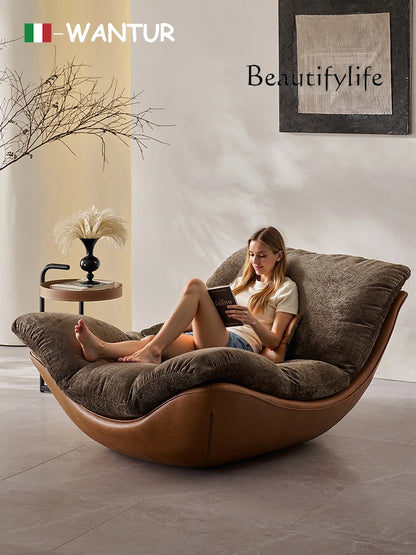 Nordic designer creative modern minimalist living room leisure chair sofa recliner sofa bedroom chair
