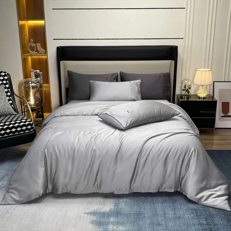 New Silk Duvet Cover Solid Color Mulberry Silk Quilt Cover Multi-Size Quilt Cover Single Double Bed Quilt Cover 230x260cm