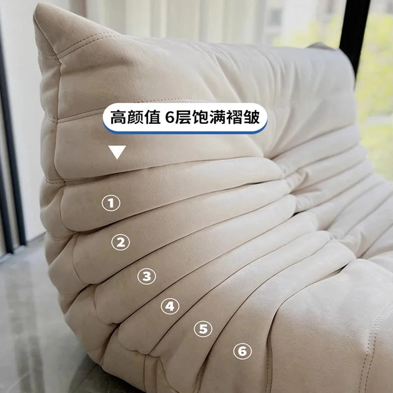 Single Seated Foam Sofa Armless Floor Sofa Lazy Couch Living Room Bedroom Balcony Leisure Chair Reading Chair Fireside Chair