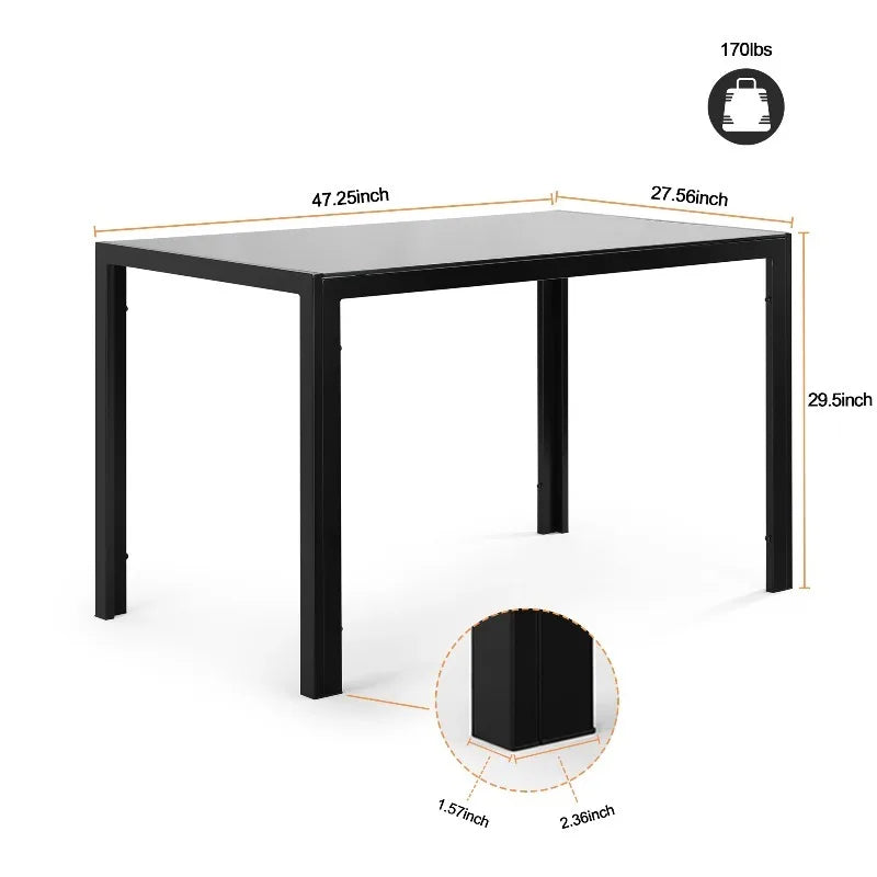 Modern Dining Table Set Chairs Modern Glass Top Dining Room Sets Kitchen Furniture Mesa De Jantar Dining Table and Chair Set