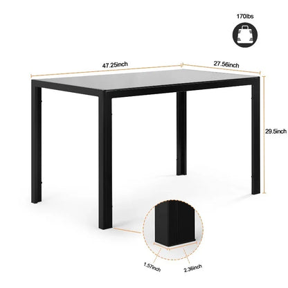 Modern Dining Table Set Chairs Modern Glass Top Dining Room Sets Kitchen Furniture Mesa De Jantar Dining Table and Chair Set