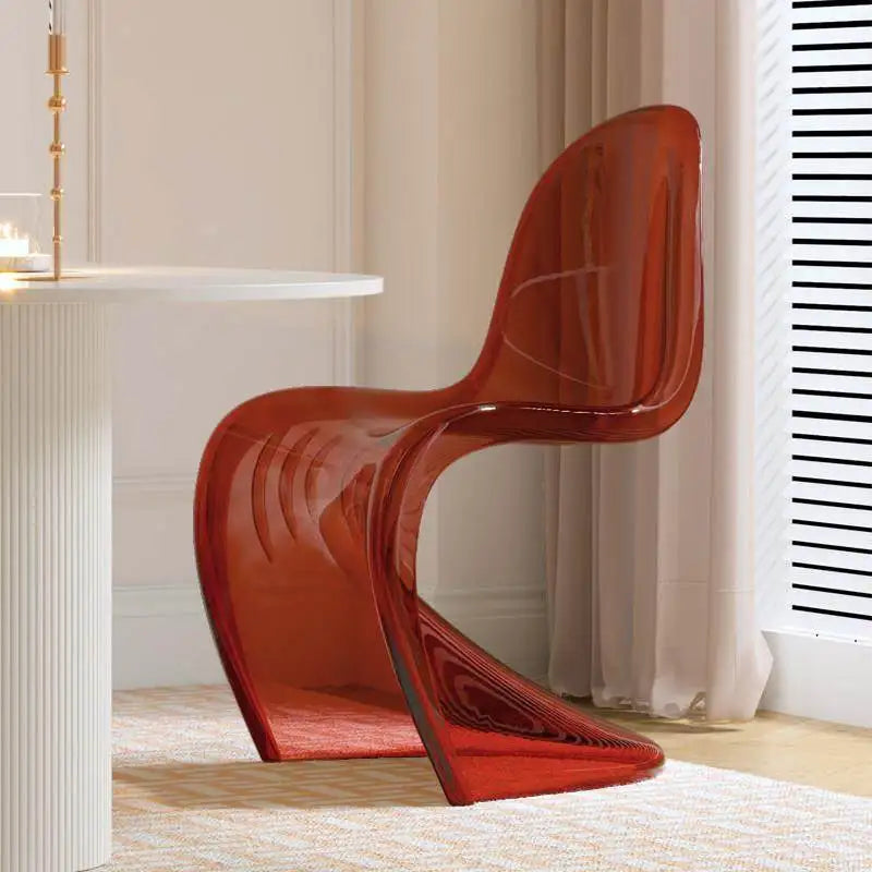 Acrylic transparent chair simple household light luxury high-end dining table chair makeup chair Pan Dong chair
