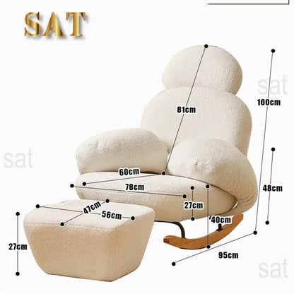 m Modern Ergonomic White Chairs Minimalist Living Room Recliner Lounge Chairs Floor Bedroom Para Home Decor m