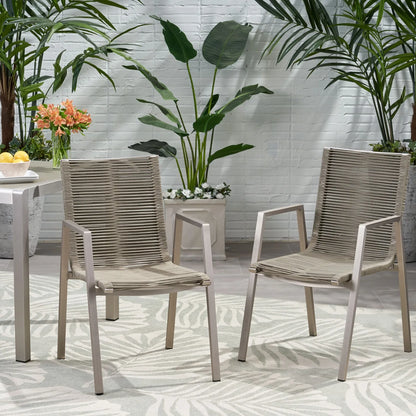Steel Conversation Accent Furniture for Patio (Set of 2) for Porch, Backyard, Garden, Indoor