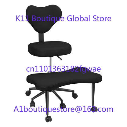 Cross Leg Chair - Meditation Chair with Wheels, ADHD Chair, Height Adjustable Seat, Adjustable Footstool