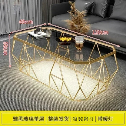 Postmodern Luxury Glass Coffee Tables Nordic Patio Center Entrance Floor Coffee Tables Smart Elegant Home Furniture