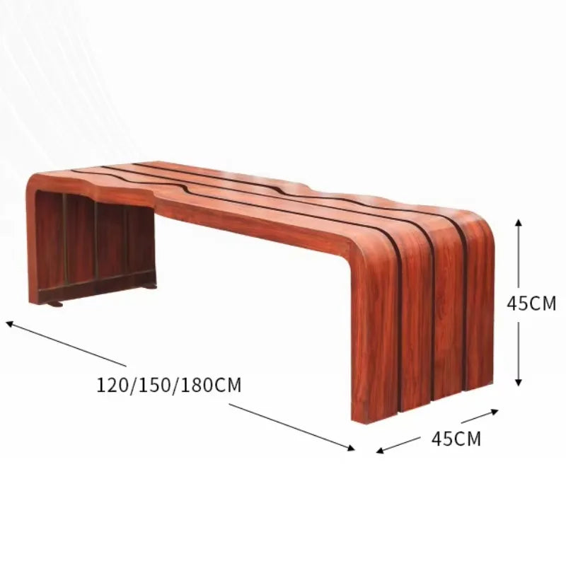 Banc extérieur d'acier galvanisé de Patio en bois de loisirs sièges en fer conception bancs de jardin de parc banc d'attente de jardin