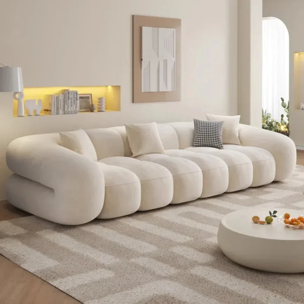 Designer Luxury Living Room Sofas House Nordic Family Elegant Relaxing Sofa Economic Apartment Minimalist Divano Hotel Furniture