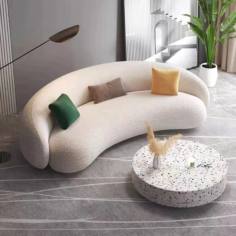 Customizable Luxurious and special-shaped creative curved sofa small apartment simple beauty double