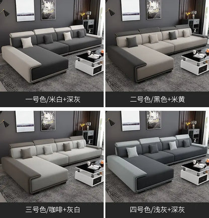 a55 Luxury Sectional Sofas Chaise Longue Bed Italian Modern Sofa Living Room Armchair Muebles Para El Hogar Home Furniture