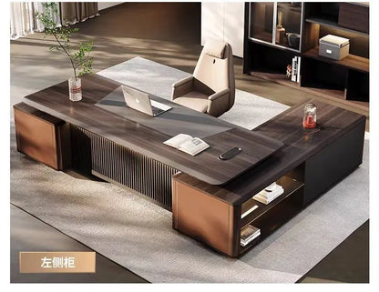 Boss Office President's Desk Light Luxury Advanced Sense Large Class Desk Furniture Chairperson's Office Desk And Chair Combinat